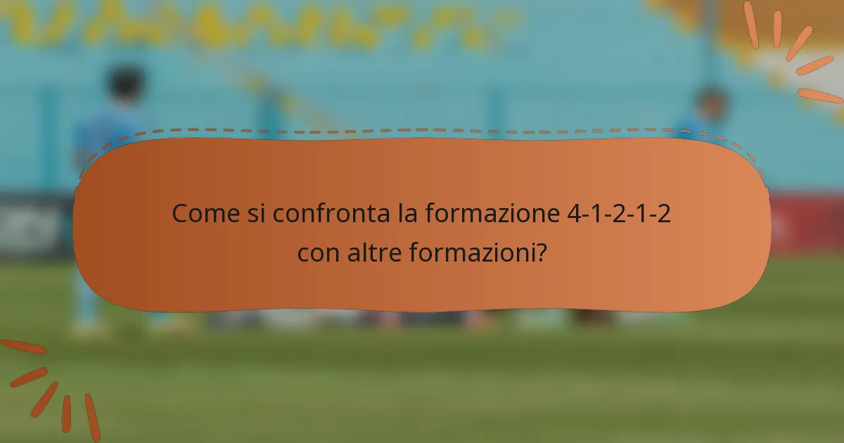 Come si confronta la formazione 4-1-2-1-2 con altre formazioni?