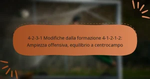 4-2-3-1 Modifiche dalla formazione 4-1-2-1-2: Ampiezza offensiva, equilibrio a centrocampo