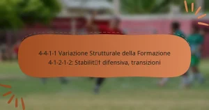 4-4-1-1 Variazione Strutturale della Formazione 4-1-2-1-2: Stabilità difensiva, transizioni